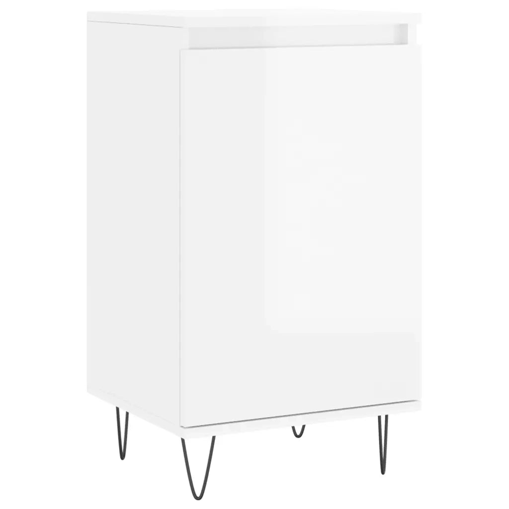 Credenze 2 pz Bianco Lucido 40x35x70 cm in Legno Multistrato 831057