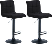 2er Set Barhocker Calma Stoff schwarz