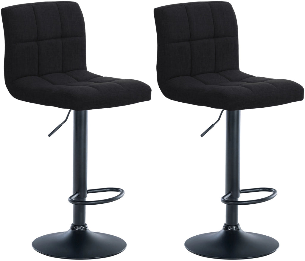 2er Set Barhocker Calma Stoff schwarz