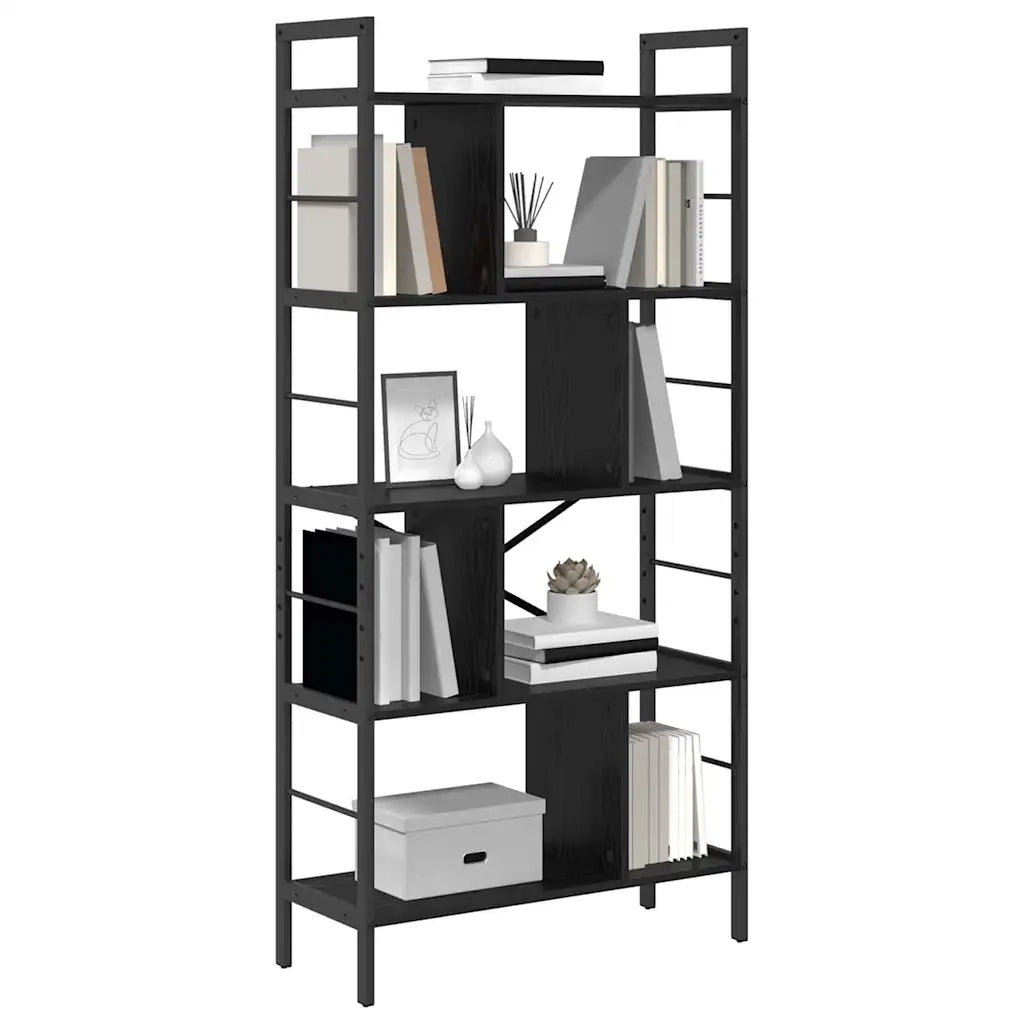Libreria Rovere Nero 75 x 30 x 156 cm Legno multistrato 883958