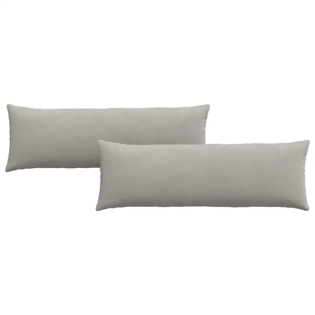 Cuscini da Divano 2 pz-Set di 2 Cuscini per Sofa Grigio chiaro 120 x 40 cm Tessuto 222135