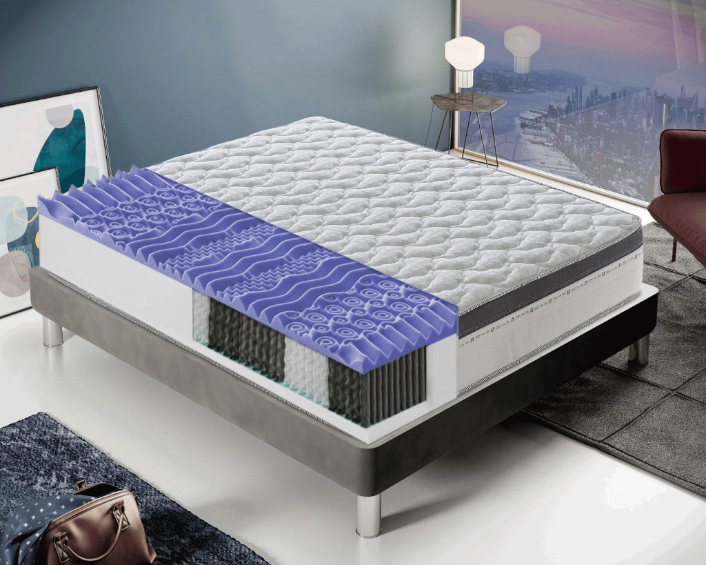 Materasso Piazza e Mezza 140x190 a molle insacchettate e memory foam  13 zone di comfort  Alto 27 cm