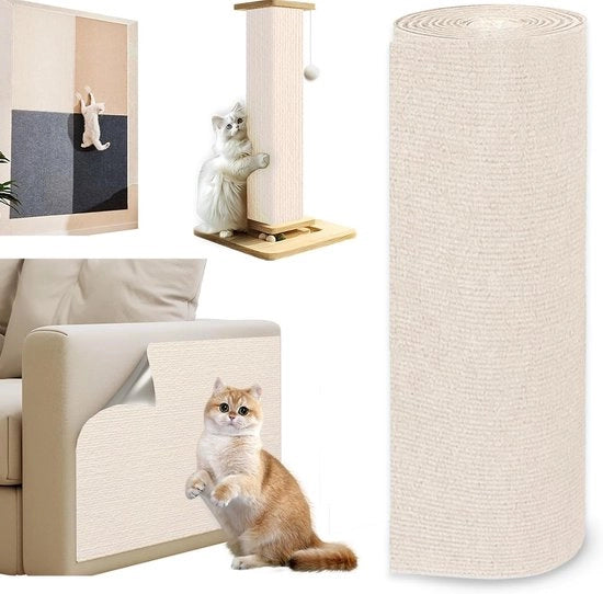 Pavimento autoadesivo per gatti da 300 x 40 cm in beige