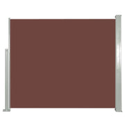 Tenda da sole laterale retrattile/schermo protettivo per patio giardino terrazza balcone 120 x 300 cm marrone 02_0007084