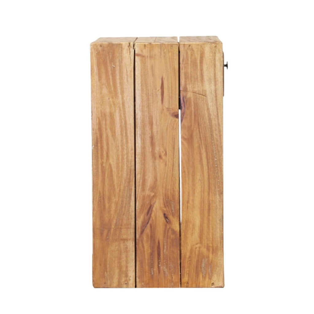 Comodino in legno rustico con cassetto - CASSIEL