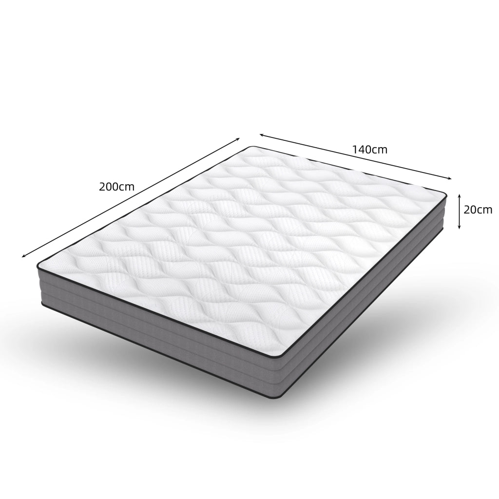 Materasso Matrimoniale 140x200 Molle insacchettate 7 Zone differenziate - Altezza 20 cm