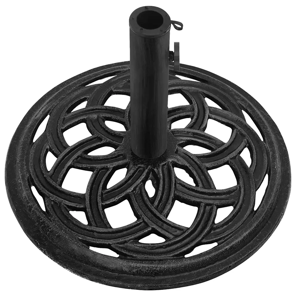 Base per ombrellone-Supporto per ombrellone Nera 44x44x31 cm in Ghisa 806986