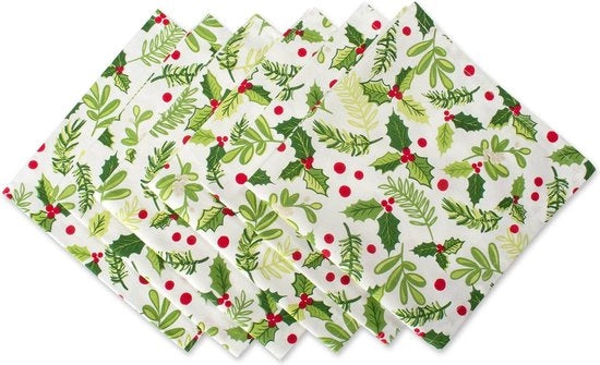 Serviette in cotone oversized 20x20, confezione da 6 pezzi, hulst - ideale per feste di Natale, Capodanno, occasioni speciali o uso quotidiano