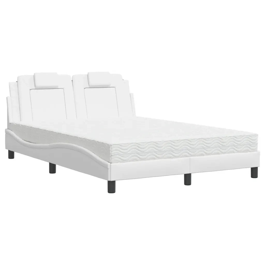 Letto Viana con Materasso Bianco 120x200 cm in Similpelle 3208783