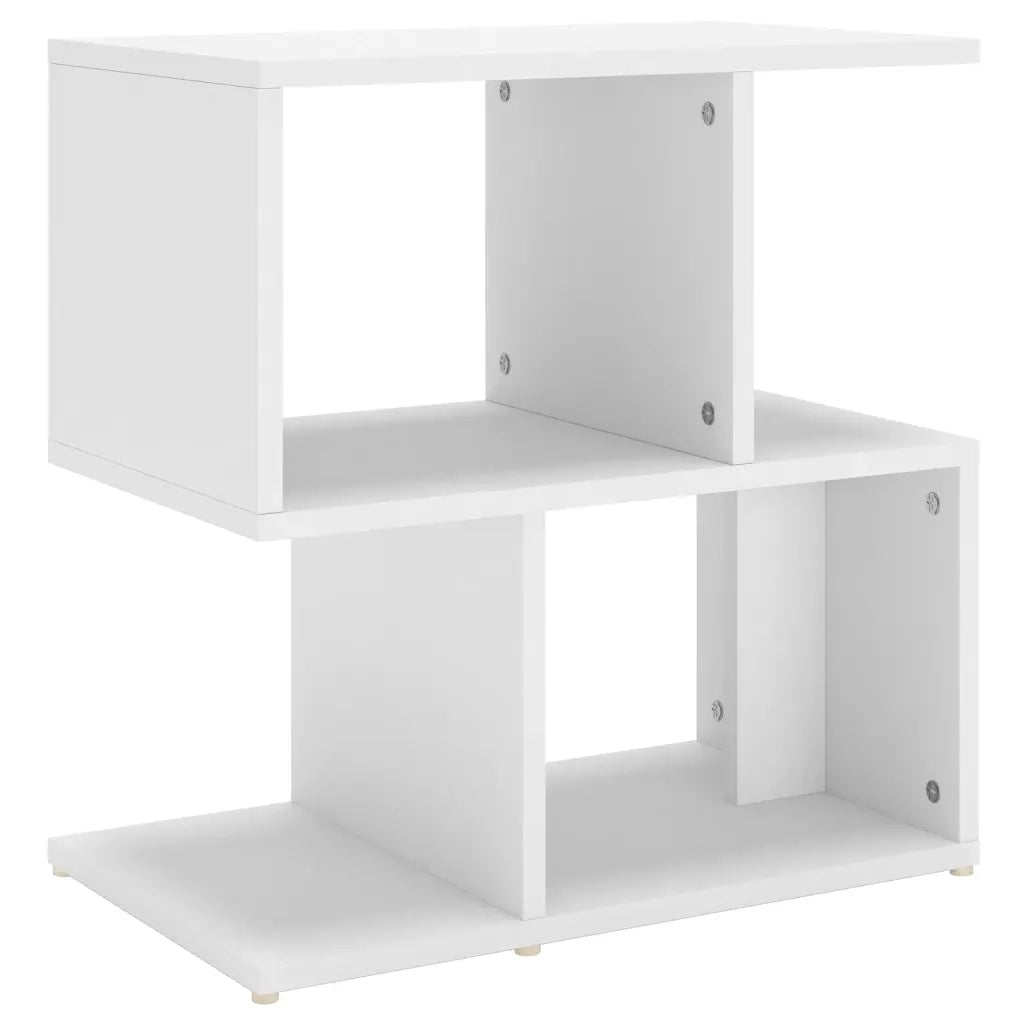 Comodino Bianco 50x30x51,5 cm in Legno Multistrato 806364