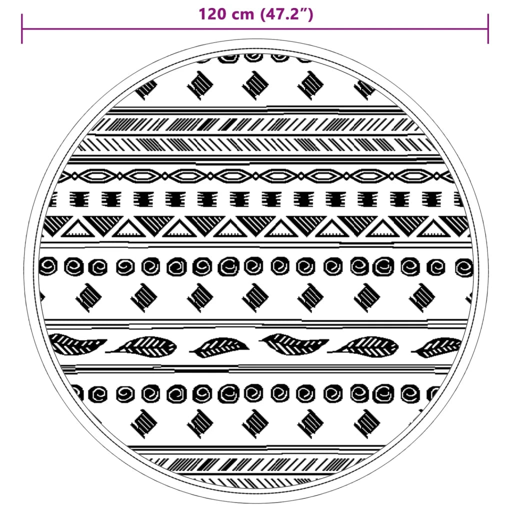 Tappeto da Esterno ARAKIL Grigio Ã˜120 cm in PP