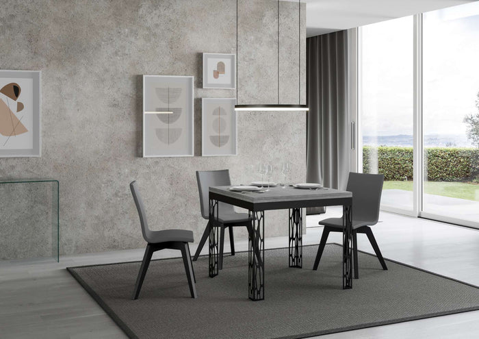 Tavolo Allungabile 90x90-180x78-80 cm Ghibli Libra Cemento