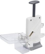 Multifunzionale Spremidrappo per Ciliegie e Prugne - Per 2 Frutta alla Volta - 32,5 cm - Plastica, Acciaio Inox e Alluminio - Bianco e Argento