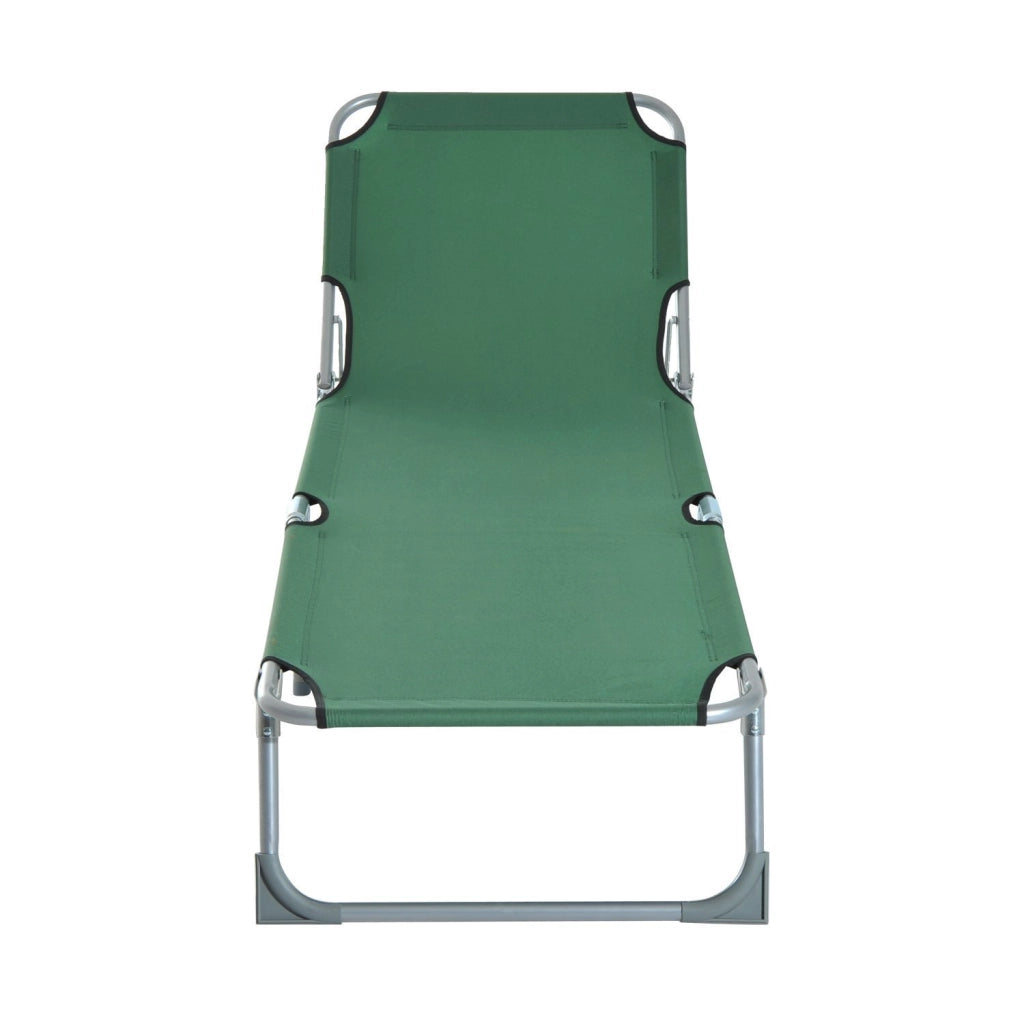 Letto da Campeggio Pieghevole con Testiera Regolabile ¨C Zephmum ¨C Verde 187x58x28 cm