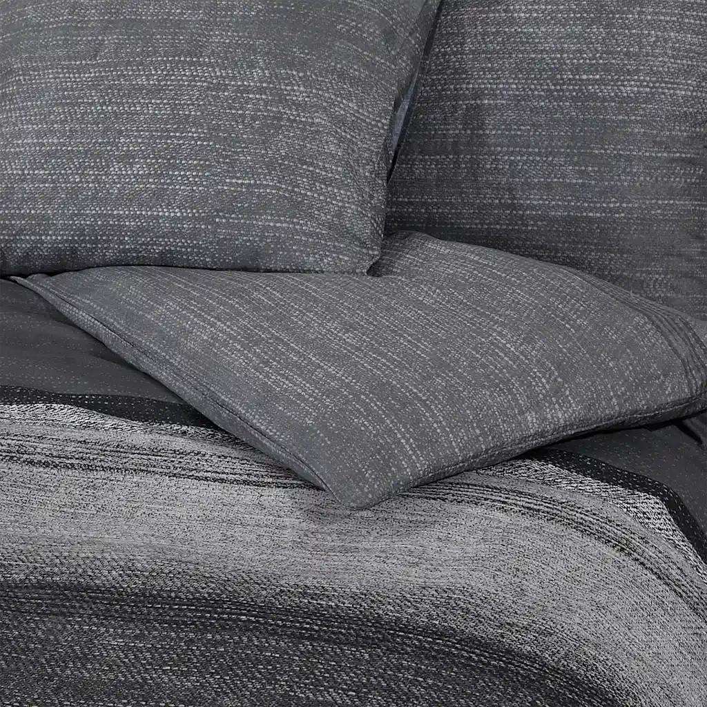 Set Copripiumino Grigio Scuro 155x220 cm in Cotone CFW5647006