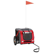 Rimorchio da Bici per Animali Rosso e Grigio Oxford e Ferro CFW2140401
