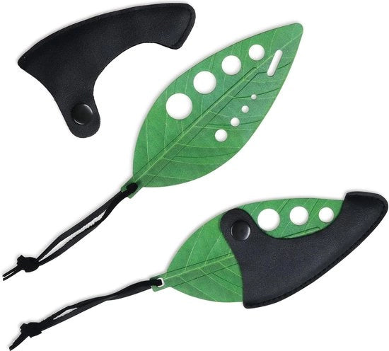 Strumento per tagliare erbe 9 fori in acciaio inossidabile con copertura protettiva - tagliatore di erbe a foglie larghe - tagliatore di broccoli - tagliatore di rosmarino - tagliatore di timo - tagliatore di dragon (2 pezzi)