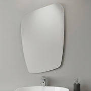 Specchio bagno 55x80 cm forma irregolare con installazione reversibile