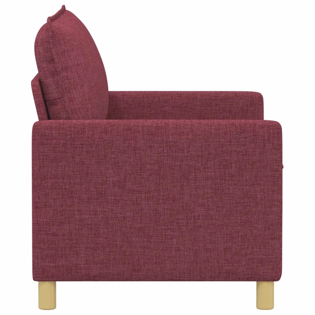Divano Rosso Vino 126 x 81 x 87,5 cm Tessuto