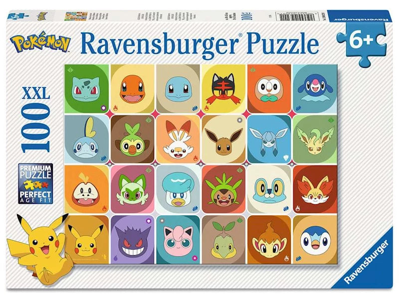 Puzzle Pokemon, 100 pezzi XXl,Ravensburger,Eta 6+