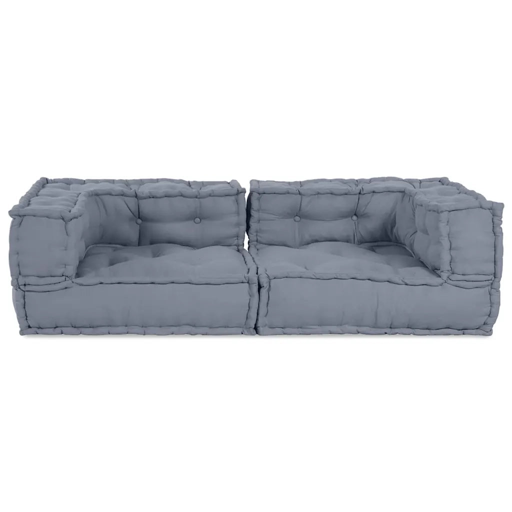 vidaXL Cuscino Grigio 140 x 70 x 36 cm Poliestere