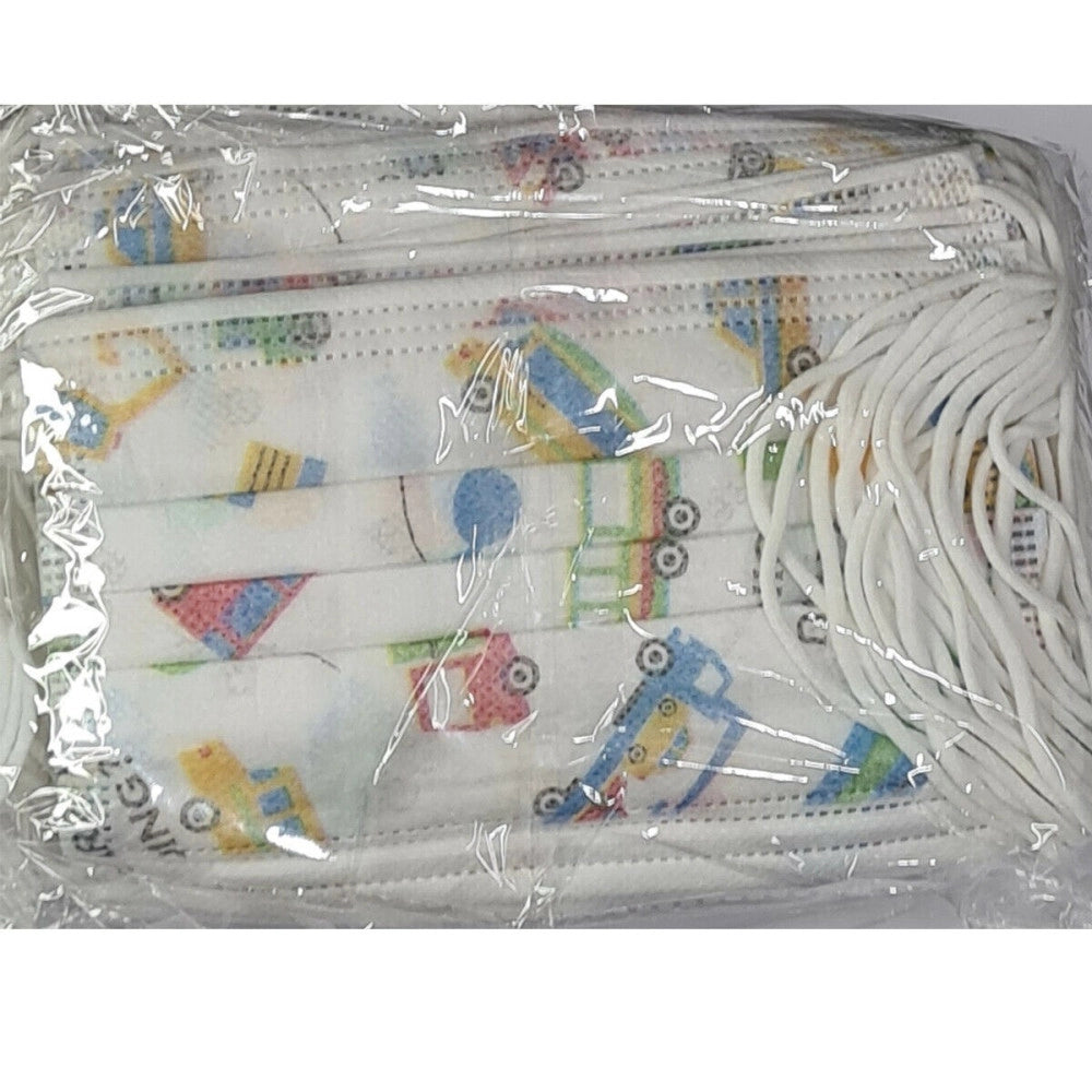 Trade Shop - Set Da 50 Mascherine Tnt Protettive Viso Chirurgiche Monouso Mascherina Bambini -