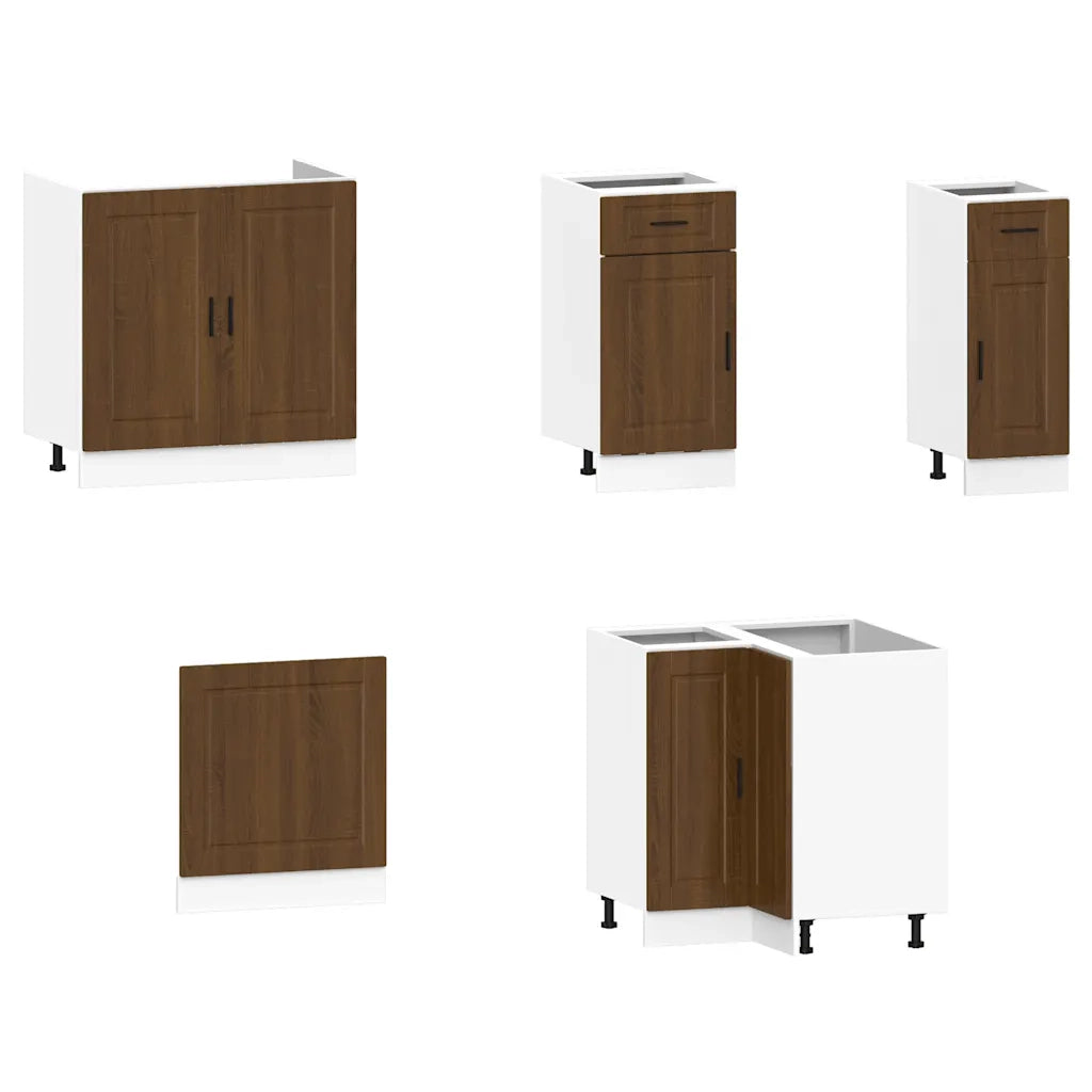 Set Mobili da Cucina 11 pz Porto Rovere Marrone in Truciolato 3314968