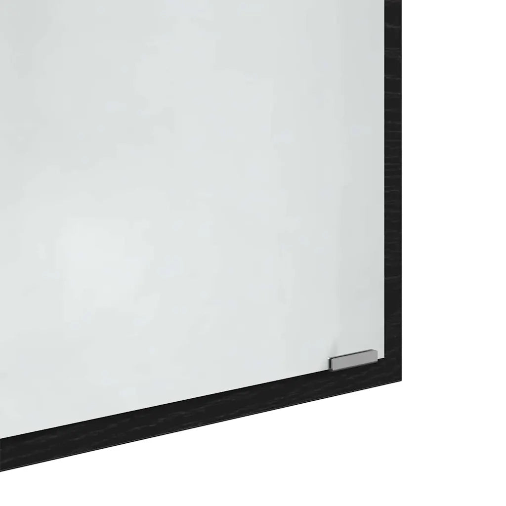 Specchio Rovere Nero 90 x 8,5 x 37 cm Legno multistrato 875421
