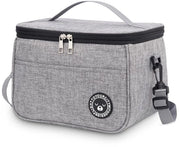 Termos 9L, rivestimento impermeabile, con isolamento, borsa da pranzo pieghevole, portatile per lavoro, viaggio, ufficio, picnic (grigio)