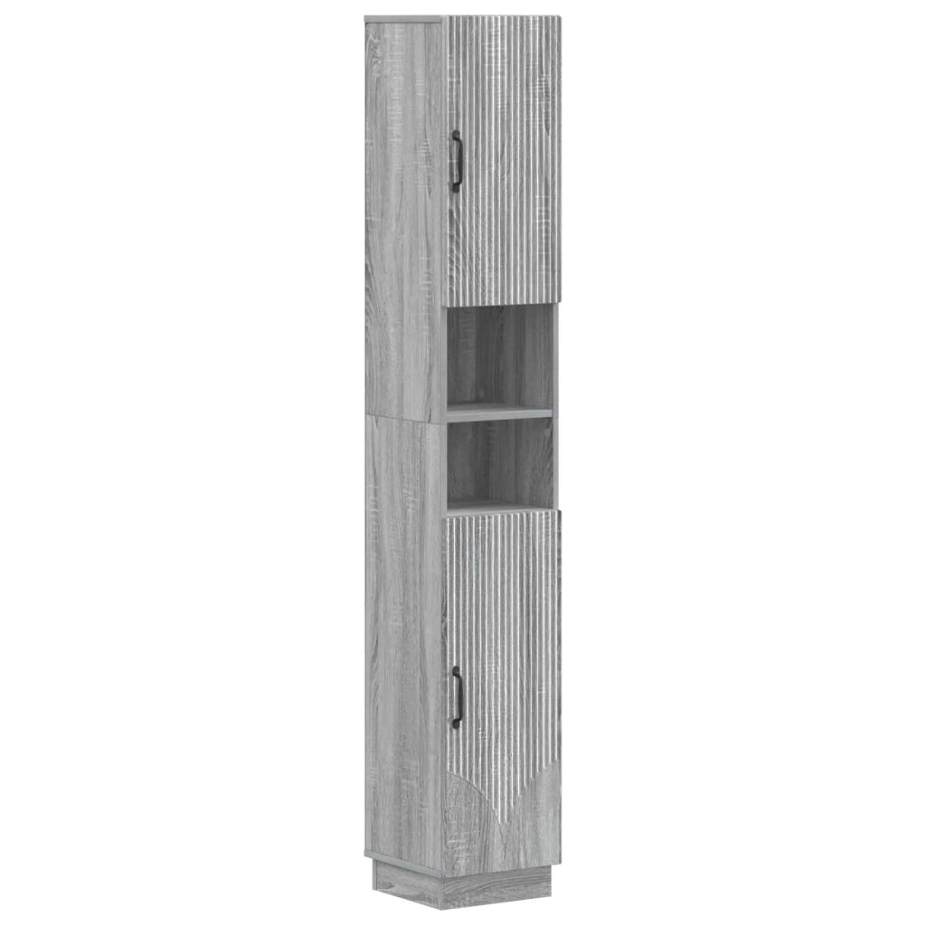 Armadio da Bagno con Ripiano Aperto HOORN Sonoma grigio 897261