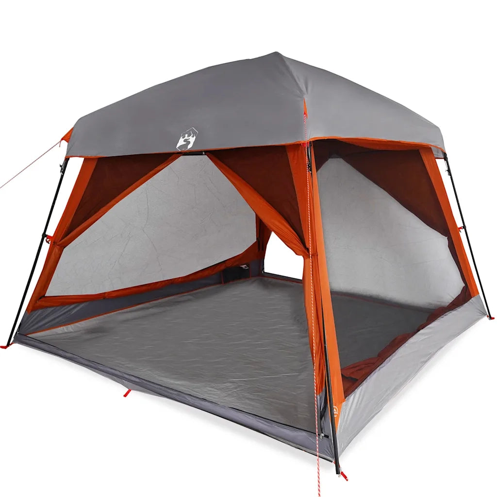 Tenda Familiare Cabina 6 Persone Grigia Arancione Impermeabile 4009568
