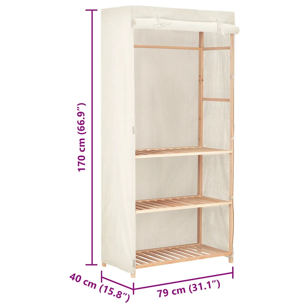 Armadio per Indumenti a 3 Ripiani 79x40x170 cm 247107