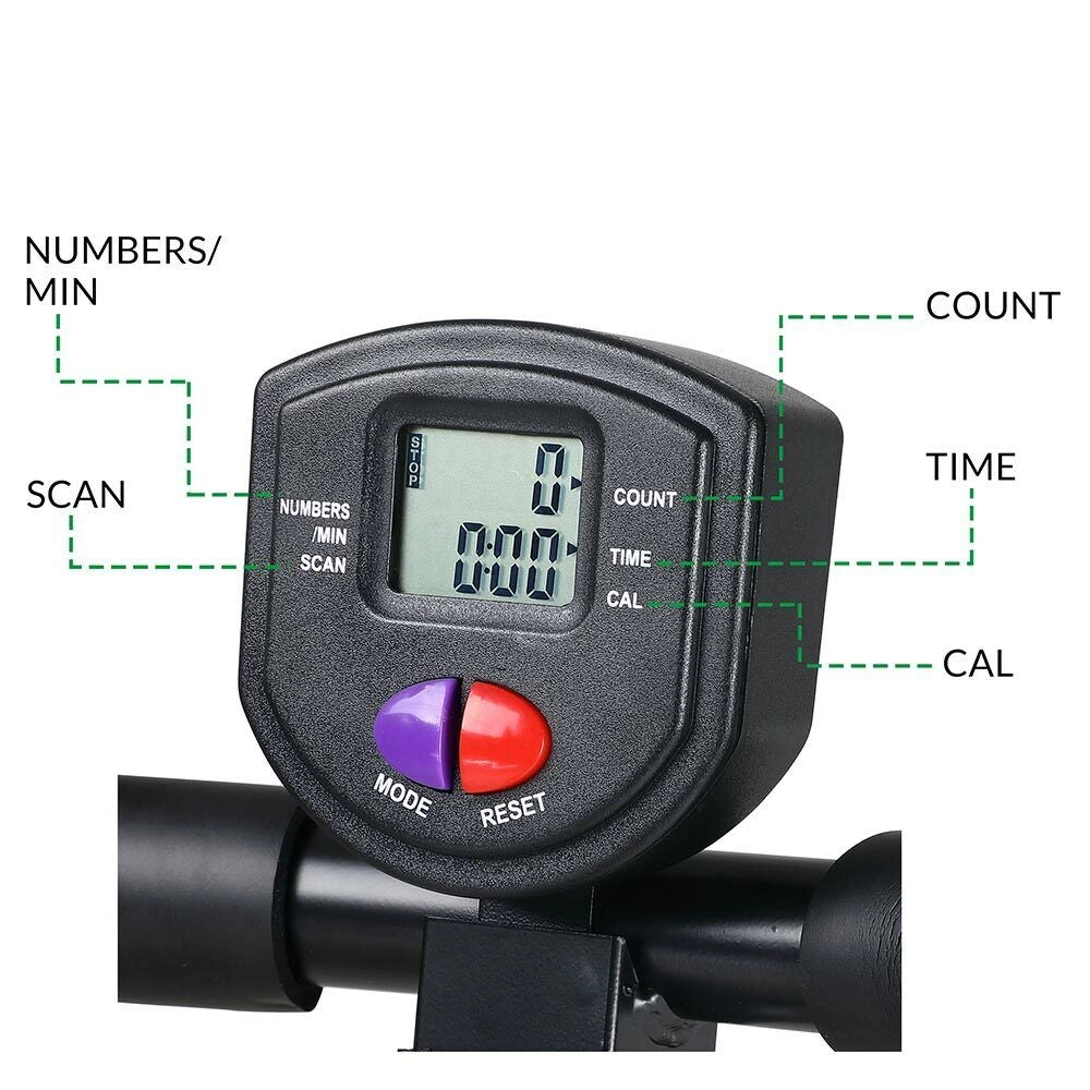 Attrezzo Total Fitness Allenamento Palestra Cardio Addominali Crunch con Display