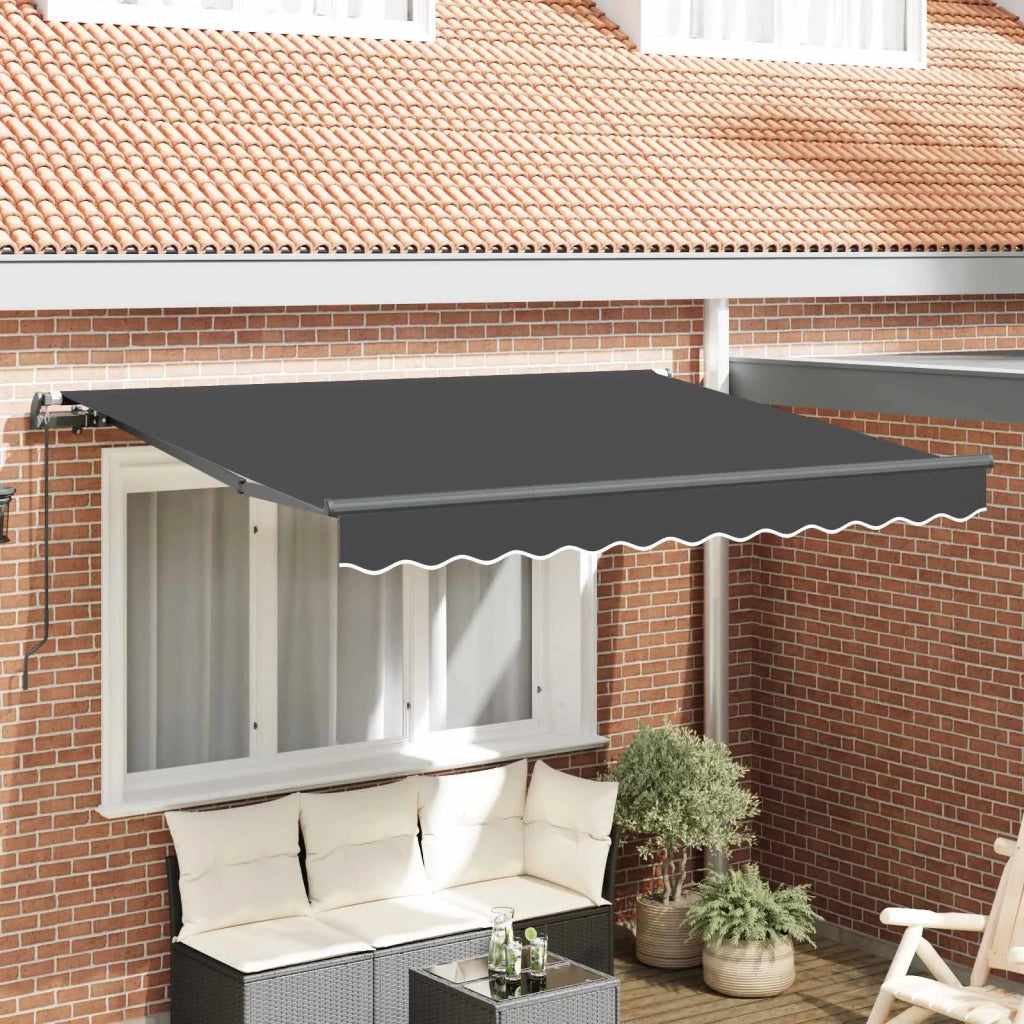 Tenda Retrattile Antracite 300 x 200 cm Tessuto 3329508