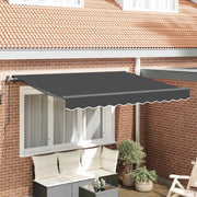 Tenda Retrattile Antracite 300 x 200 cm Tessuto 3329508