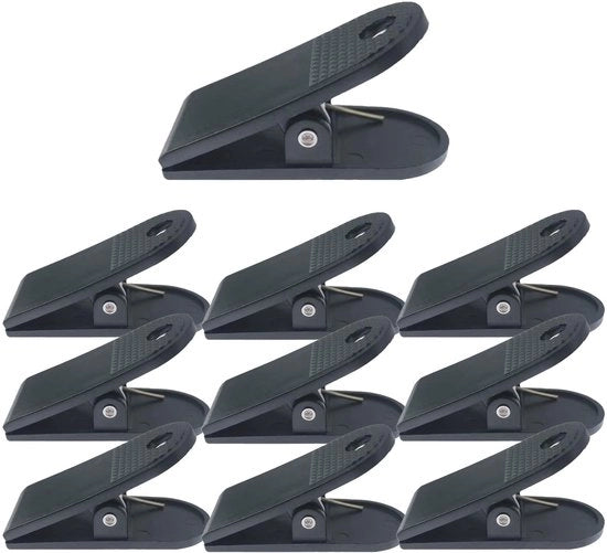 Clip di fissaggio per abbigliamento - Design antiscivolo - Perno di cartone da gioco - Materiale plastico - Pacchetto da 10 pezzi - Clip per abbigliamento