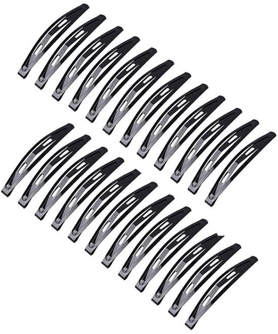 Spilla per capelli, set di due spille elastiche per capelli, per donne, strumento DIY per stile capelli (nero)
