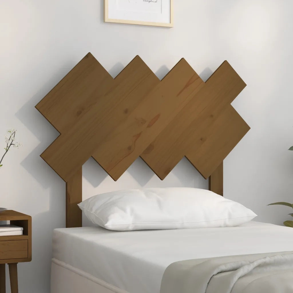 Testiera per Letto Ambra 92x3x81 cm in Legno Massello di Pino