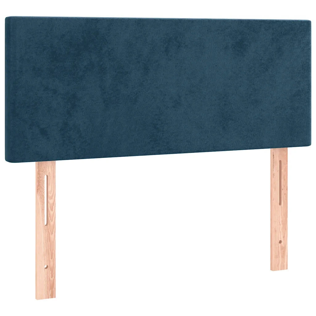 Testiera a LED Blu Scuro 100x5x78/88 cm in Velluto