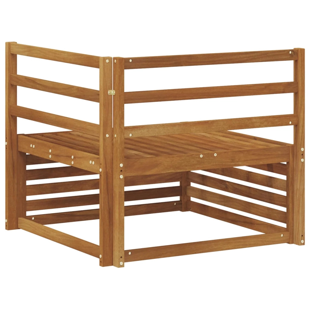Divano angolare da esterno Legno di Acacia Massello Naturale