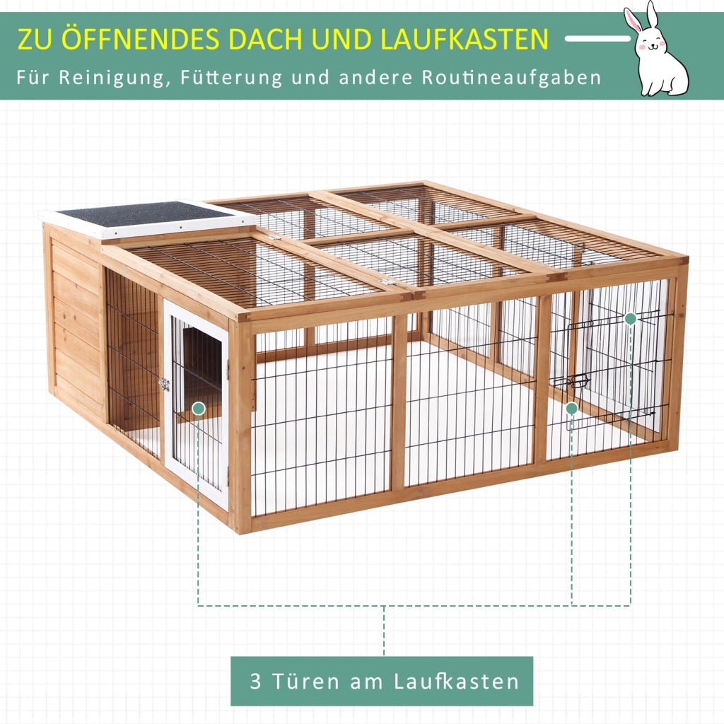 Recinto per Animali Domestici con Tetto Apriporta ¨C Minimal ¨C Marrone 123x120x52 cm