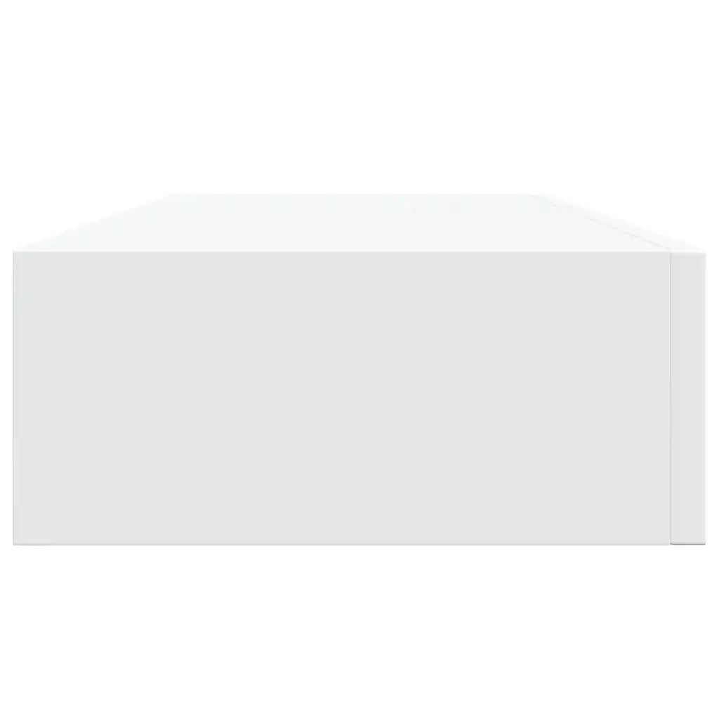 Scaffale con Cassetti da Parete | Mensola sospesa Bianco 60x23,5x10 cm in MDF