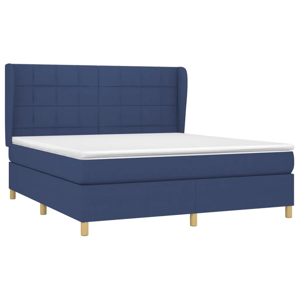 Giroletto a Molle con Materasso Blu 160x200 cm in Tessutocod mxl 98218