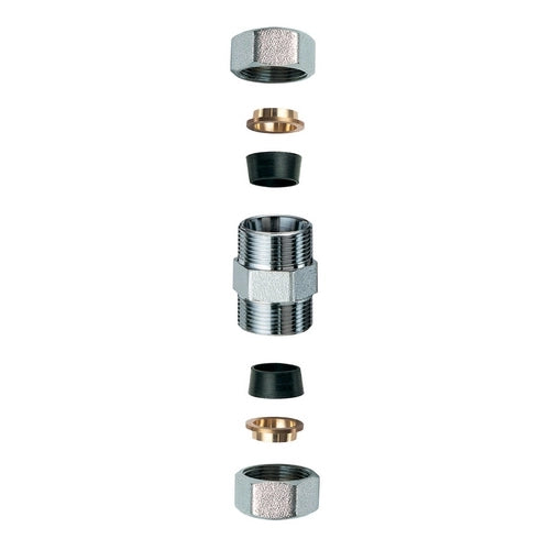 NIPLEX DOPPIO CROMATO C/MONOCONO IN GOMMA PER RAME- 3/4 x 22- FAR- pezzi 1