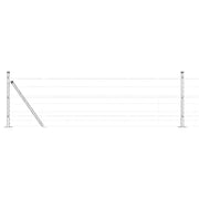 Recinzione da Giardino | Recinzione con Posto Argento 0,6 x 50 m Acciaio
