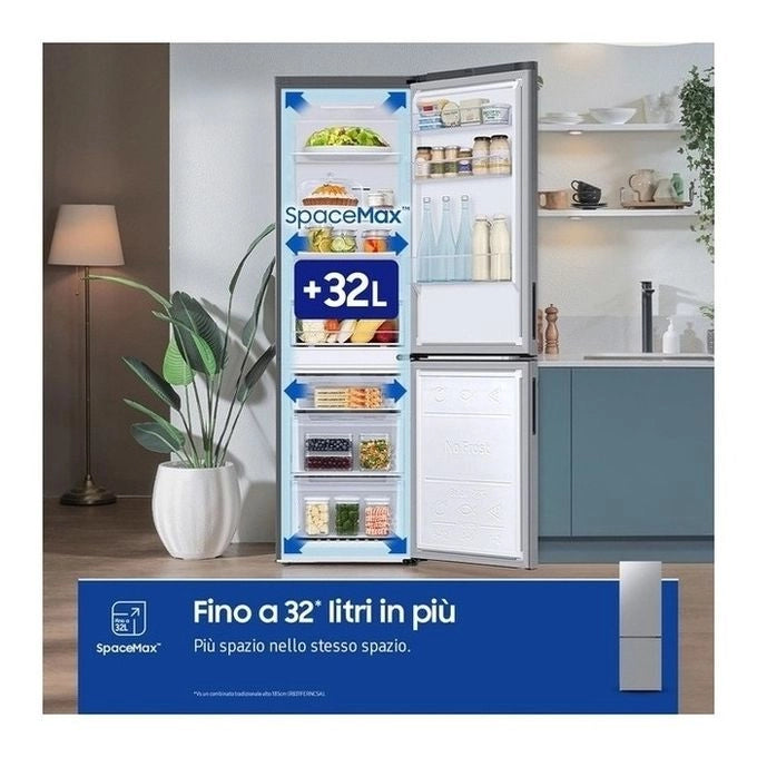 Samsung RB33B610ESA-EF Frigorifero Combinato libera installazione 344 Litri Classe E Inox All Around Cooling
