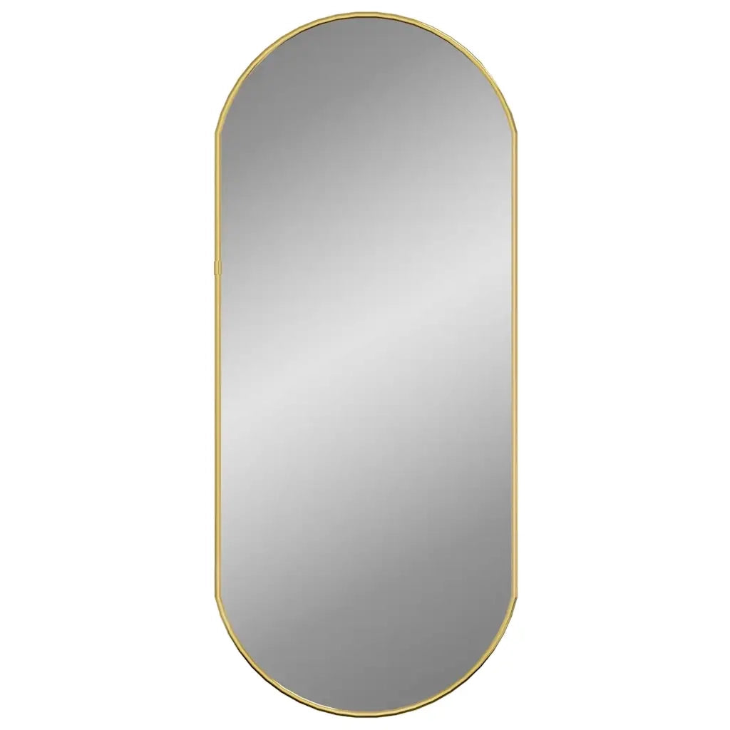 Specchio da Parete-Specchio a Muro-Specchio Decorativo Dorato 70x30 cm Ovale
