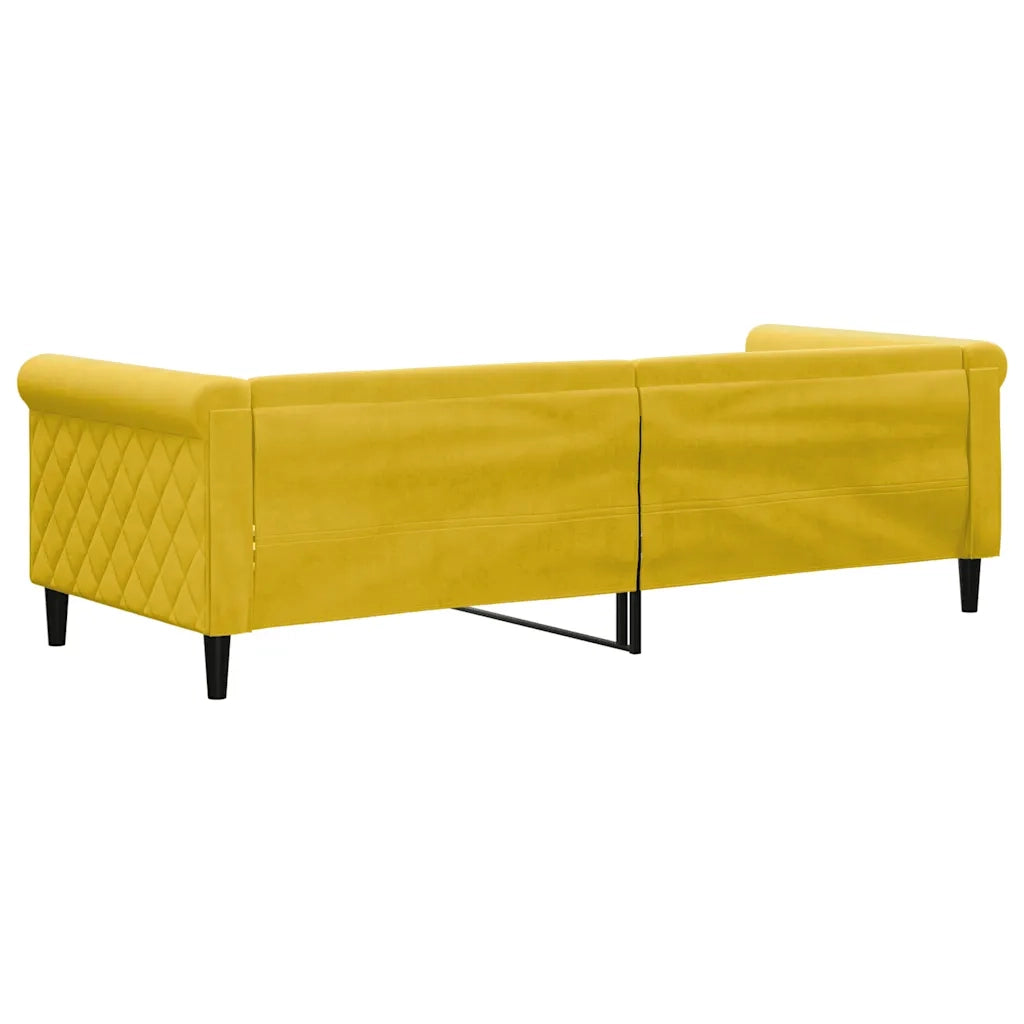 Letto singolo | Letto per adulti | Letto da Giorno Giallo 80x200 cm in Velluto