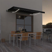 TendaAutomatica con Sensore Vento e LED 450x350 cm Antracitecod mxl 72648