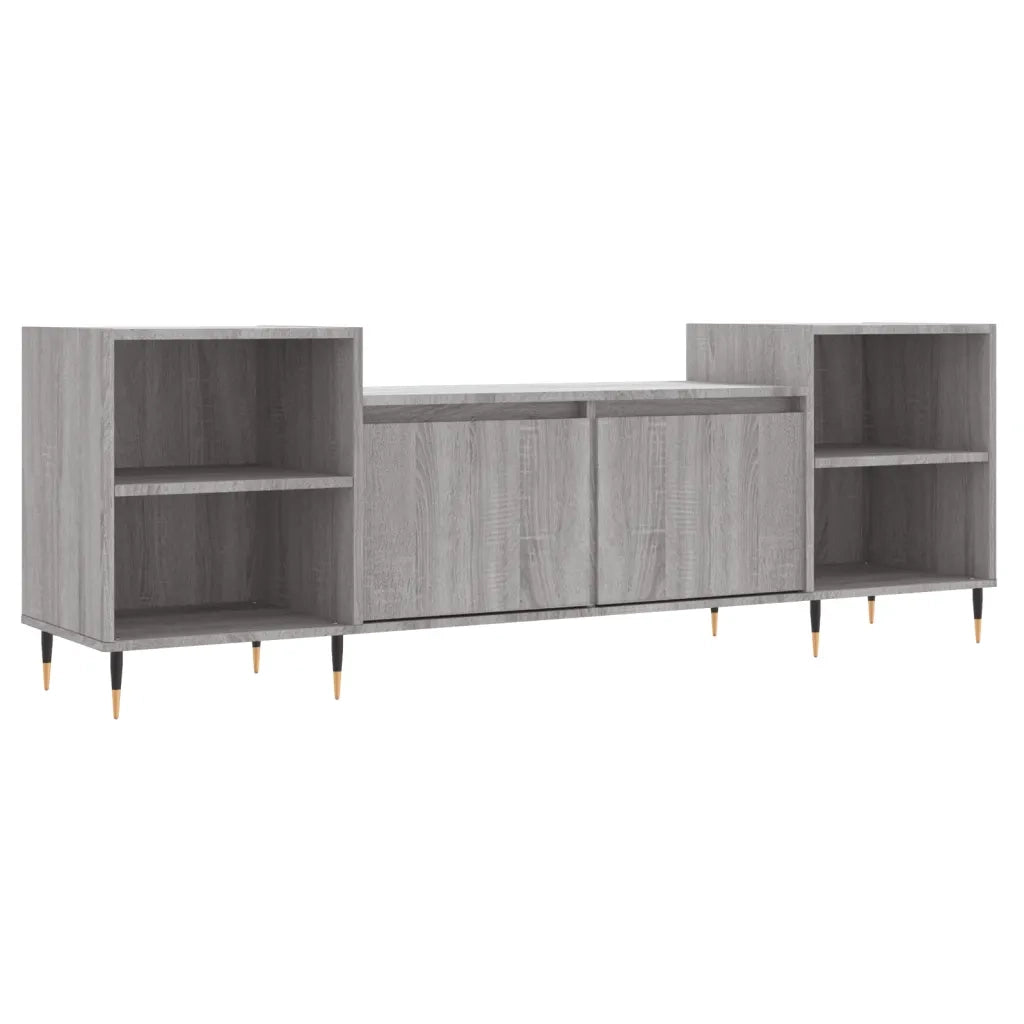 Mobile TV Grigio Sonoma 160x35x55 cm in Legno Multistrato 831338